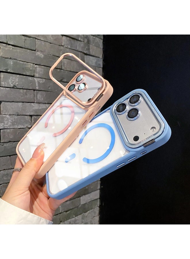 جراب شفاف مزود بحامل كاميرا مدمج قابل للتعديل لهاتف iPhone 17 Pro Max، جراب مغناطيسي شفاف مزود بعدسة كاميرا لهاتف iPhone 17 Pro Max - Image 4